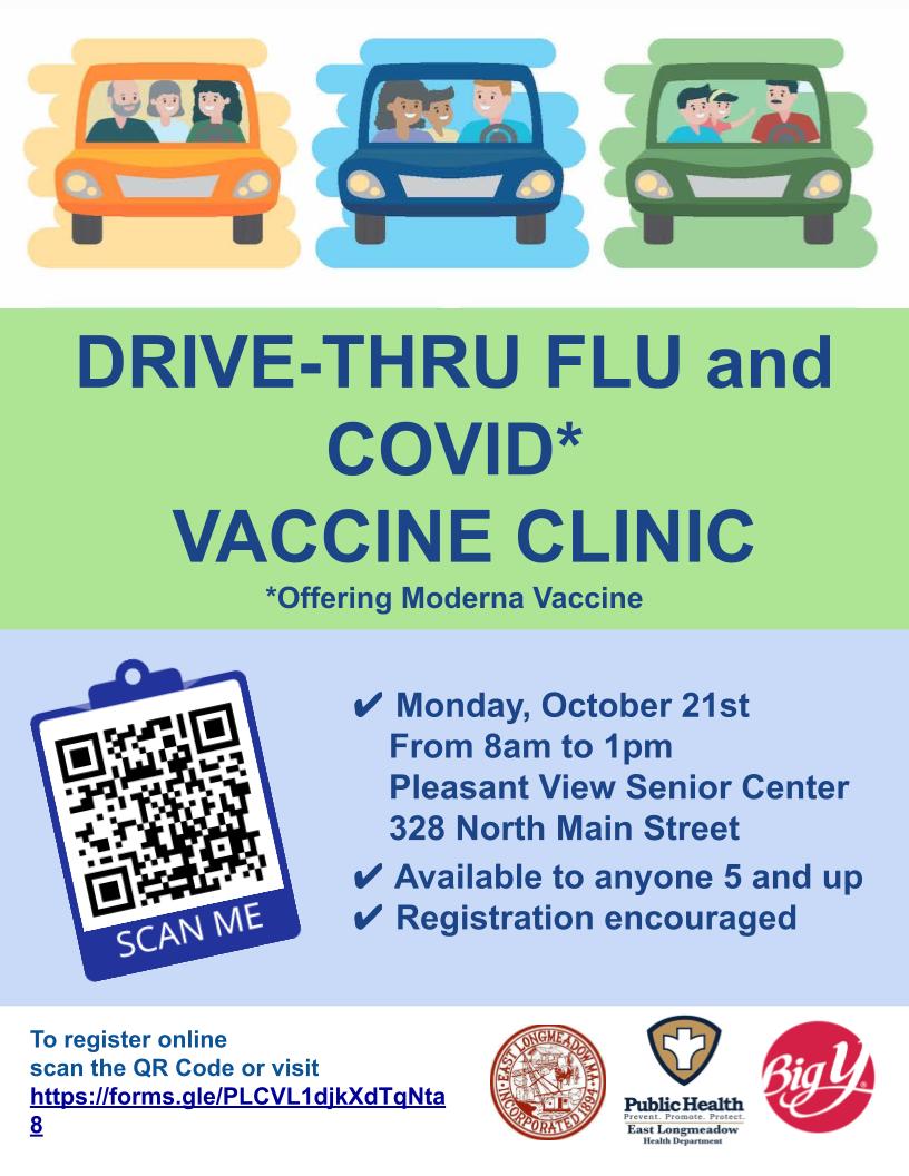 Drive Thru Flu and COVID Vaccine Clinic Flyer 2024 (1)