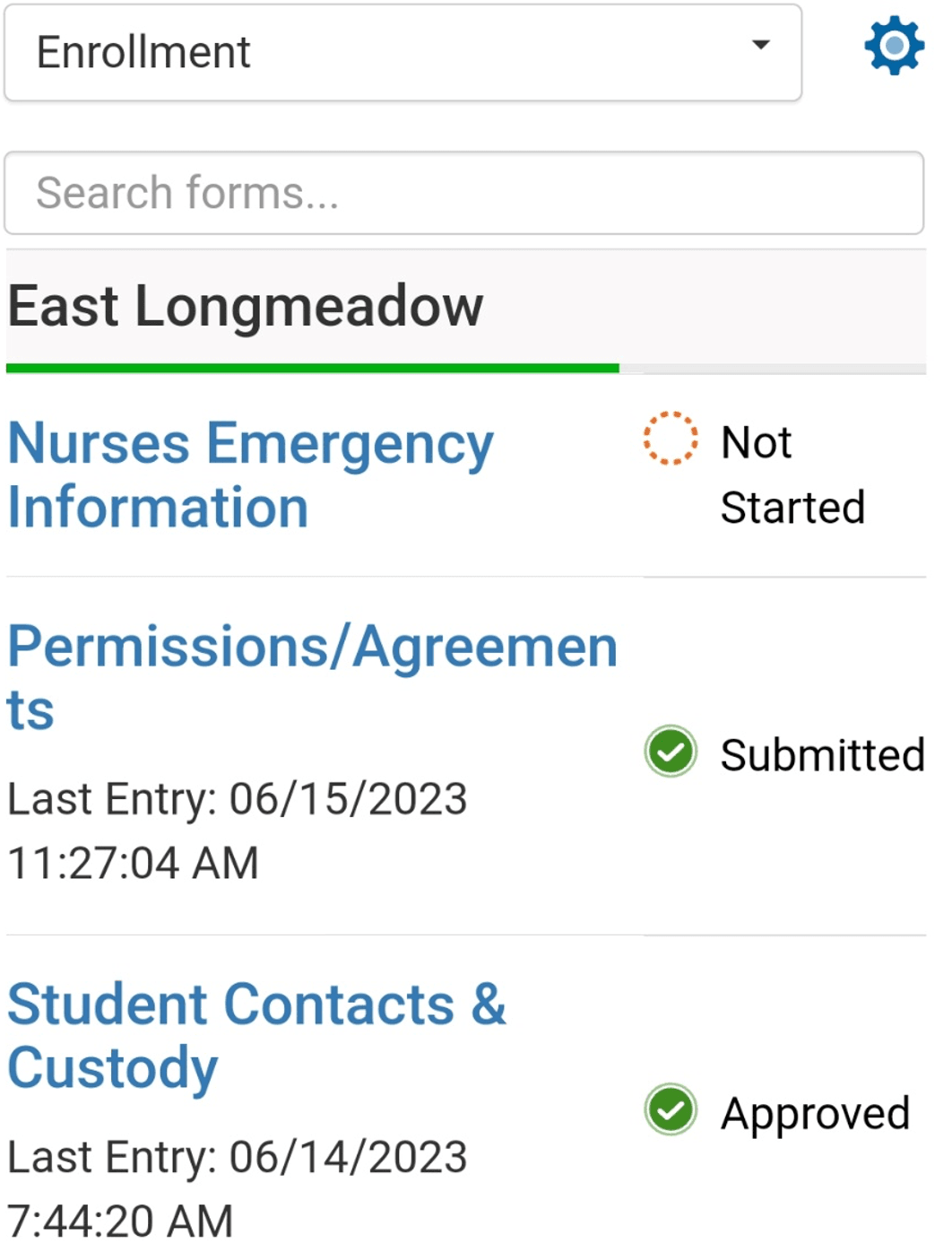 powerschool forms window
